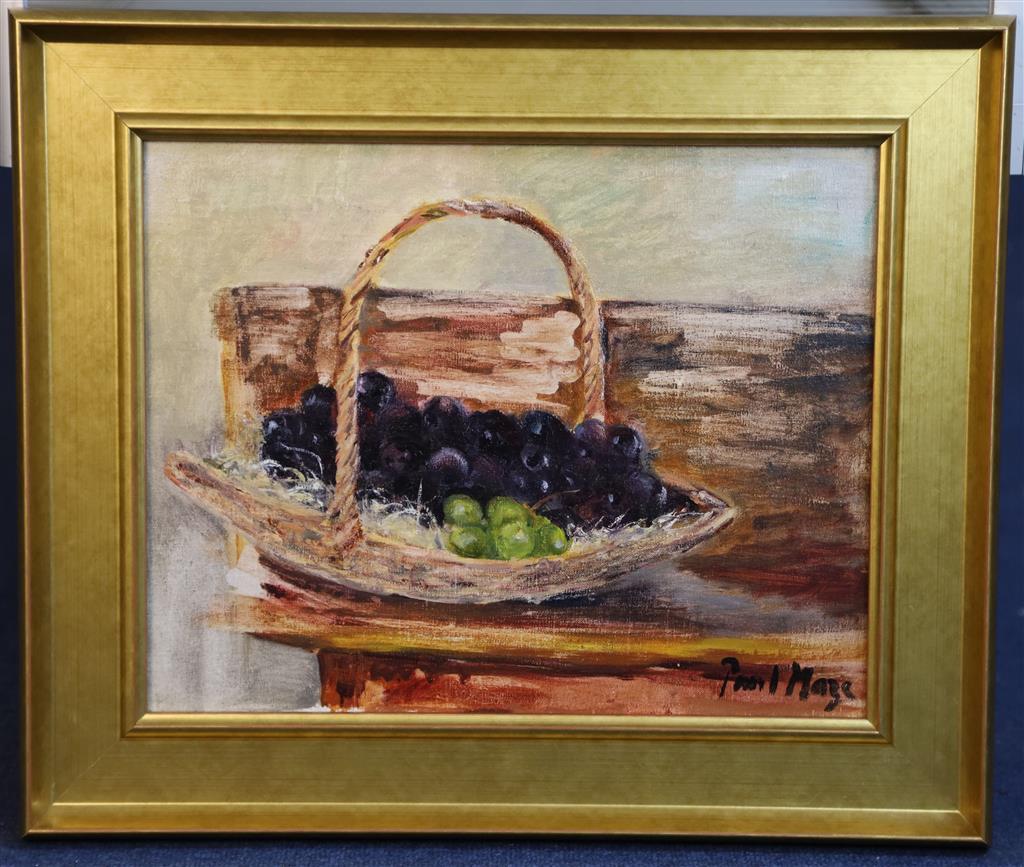 § Paul Lucien Maze (Anglo-French 1887-1979) Grapes 12.75 x 16in.